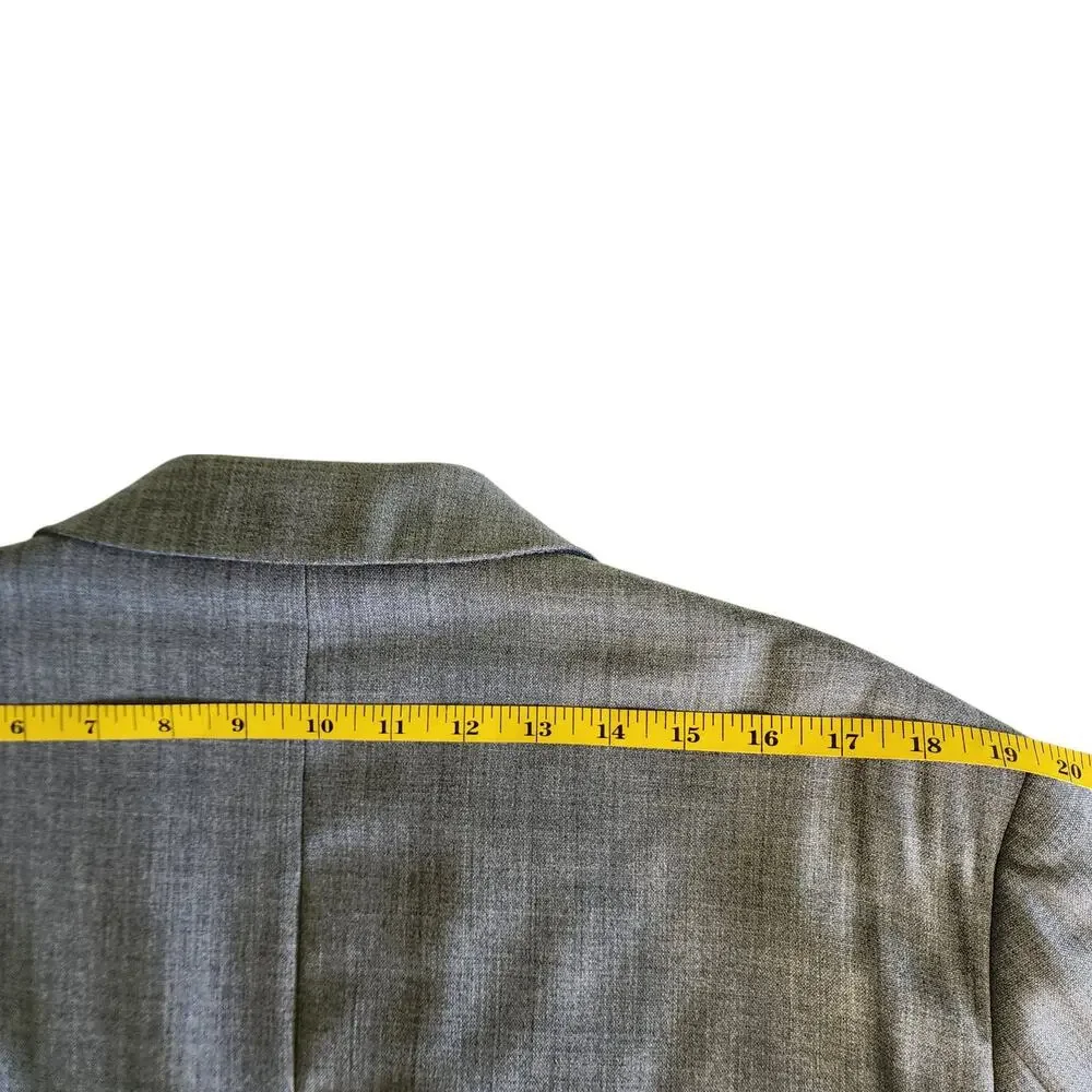 J Crew Factory Mens Classic Fit Thompson Wool Blazer Jacket Size 40L Gray Career